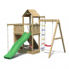 Children's Wooden Outdoor Playset with Slide, Swing, Climbing - Activer Offers