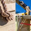 Children's Wooden Outdoor Playset with Slide, Swing, Climbing - Activer Characteristics