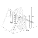 Children's Wooden Outdoor Playset with Slide, Swing, Climbing - Activer Price