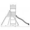 Fleppi Children's Outdoor Playset with Double Swing, Climbing Frame, and Slide Measures