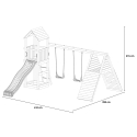 Fleppi Children's Outdoor Playset with Double Swing, Climbing Frame, and Slide Cost