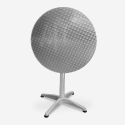 set 2 chairs steel industrial design round table 70cm factotum Sale