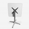 square folding table set 70x70cm steel 2 chairs Lix vintage magnum Discounts