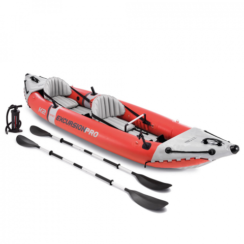Intex 68309 Excursion Pro Inflatable 2 person Travel Canoe with pump Promotion