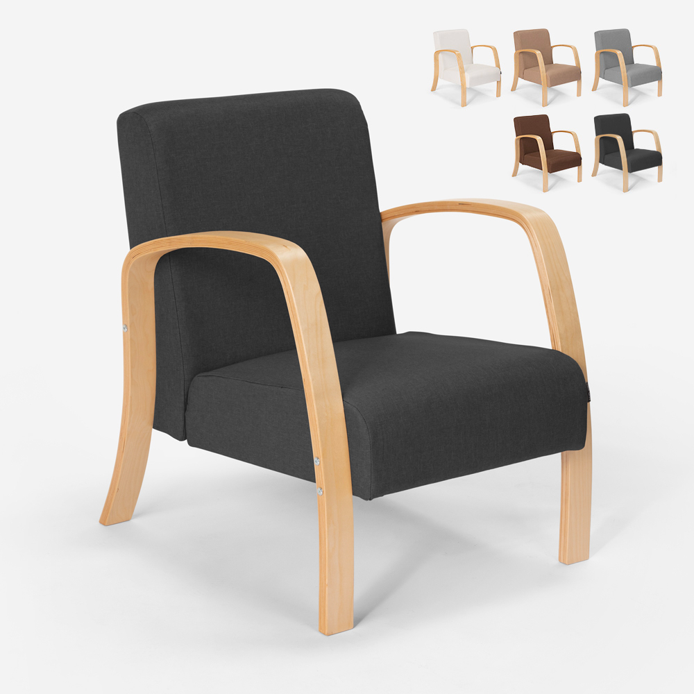 Frederiksberg Ergonomic Scandinavian Design Wooden Armchair for Living Room or Study