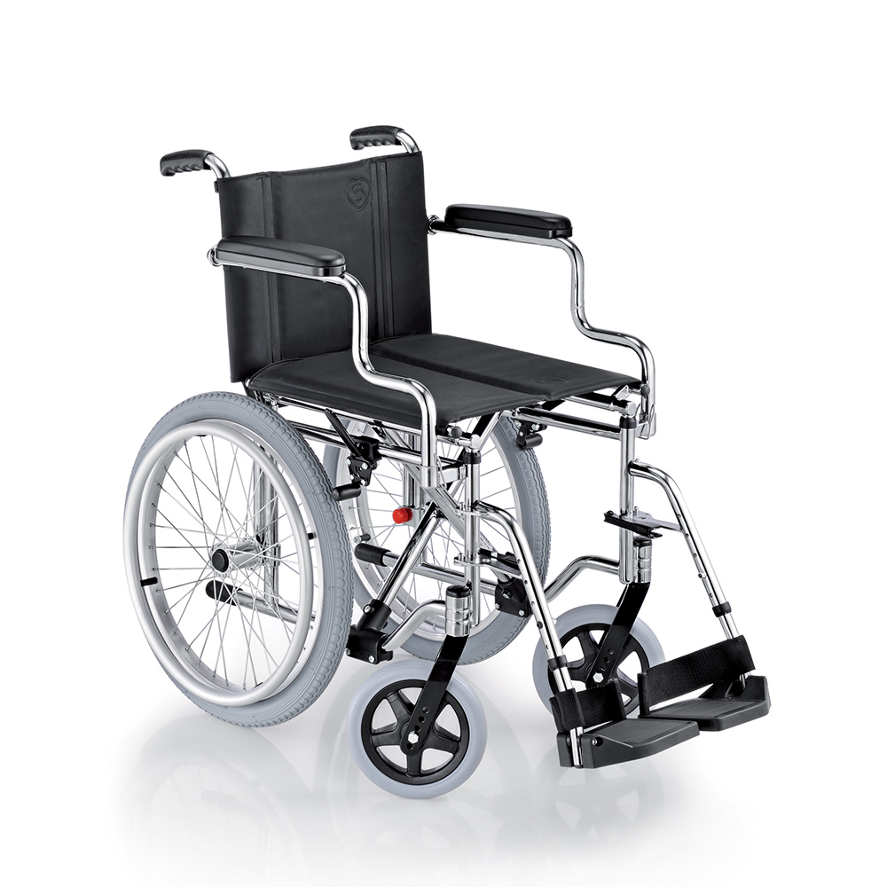 Folding wheelchair self-propelled wheelchair elderly disabled compact Panda Surace