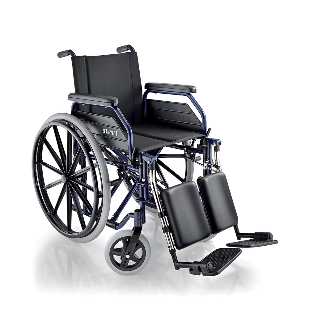 Surace 500 Large self-propelled folding leg-rest wheelchair for the disabled