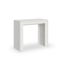 Extendable console table 90x42-302cm white wood dining room table Mia Offers