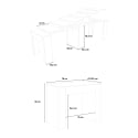 Extendable hall console dining table 90x47-299cm wood Allin Oak Choice Of