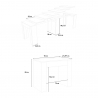 Extendable hall console dining table 90x47-299cm wood Allin Oak Choice Of