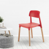 Stock 20 Chairs Bar Polypropylene And Wood Modern Design Barcellona Catalog