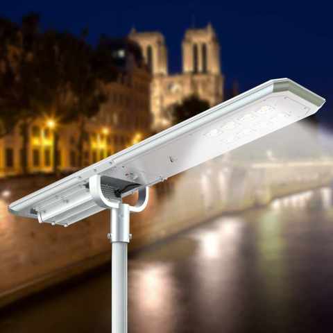 Led solar streetlight 7K Lumens for Gardens Steets Parking Lots Mazinga Promotion