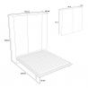 Kentaro Concrete double bed 160x190cm wall-mounted grey wardrobe Catalog