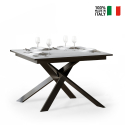 Extendable Dining Table 90x120-180cm Modern Design White Ganty On Sale