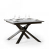 Extendable Dining Table 90x120-180cm Modern Design White Ganty Offers