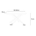 Extendable Dining Table 90x120-180cm Modern Design White Ganty Discounts