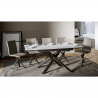 Extendable Dining Table 90x120-180cm Modern Design White Ganty Sale