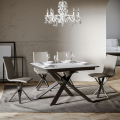 Extendable Dining Table 90x120-180cm Modern Design White Ganty Promotion