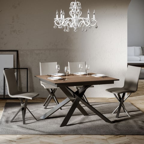 Modern extendable wooden dining table 90x120-180cm Ganty Oak