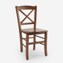 Classic Rustic Wooden Chair for Restaurant, Dining Room, Bar - Venezia Croce Sale