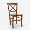 Classic Rustic Wooden Chair for Restaurant, Dining Room, Bar - Venezia Croce Sale
