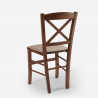 Classic Rustic Wooden Chair for Restaurant, Dining Room, Bar - Venezia Croce Discounts