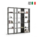 Kato C Concrete Modern Gray Wall Bookshelf 5 Shelves Home Office On Sale