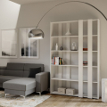 Modern Wall-Mounted Bookshelf, White, for Living Room or Office - Kato A Small Promotion