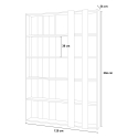 Modern Wall-Mounted Bookshelf, White, for Living Room or Office - Kato A Small Sale