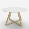 Low Scandinavian style round coffee table 80cm Krize Offers