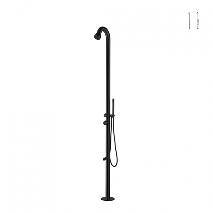 Garden and Pool Outdoor Shower with Design Steel Foot Washer Bosa Characteristics