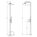 Outdoor Garden Shower Column with Showerhead, Hand Shower, and Mixer for Pool Pula 