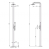 Outdoor Garden Shower Column with Showerhead, Hand Shower, and Mixer for Pool Pula 