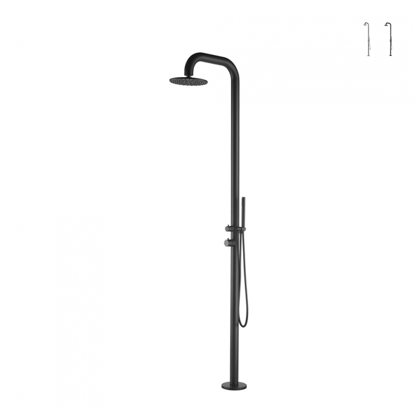 Outdoor Garden Shower Column with Showerhead, Hand Shower, and Mixer for Pool Pula Model