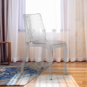 Lot of 18 Transparent Design Chairs Made in Italy for Restaurants Hypnotic On Sale