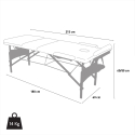 Reiki 3-Section Wooden Portable & Folding Massage Table 215 cm 