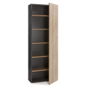 Bookcase Bookshelf Storage Unit High 6 Shelves Grey Natural Oak Office Study Studio Offers