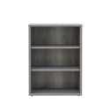 Low Wide Bookcase Bookshelf Real Wood 3 Tier Shelves for Office Studio Cement Offers