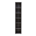 Modern narrow wooden bookcase with 6 shelves colour grey Hart Sale