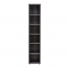 Modern narrow wooden bookcase with 6 shelves colour grey Hart Sale