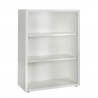 Low white wooden bookcase 3 height-adjustable shelves Easyread Offers