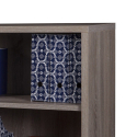 Low Wooden Bookshelf Unit with 3 Adjustable Shelves Durmast Sale