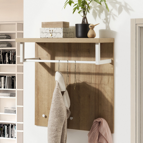 Coat Stand With Wooden Shelf Modern Design Keep Promotion