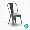 stock 20 Lix industrial metal and steel chairs for kitchen and bar steel one 