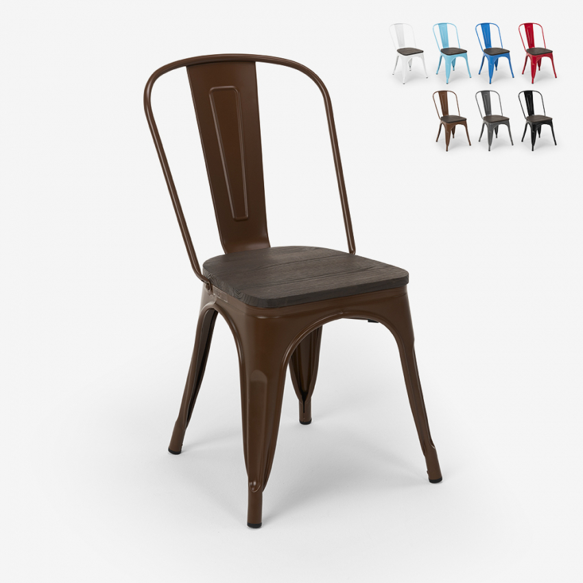 stock 20 pieces industrial chairs steel wood for kitchen and bar steel wood Promotion
