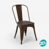 stock 20 pieces industrial chairs steel wood for kitchen and bar steel wood On Sale