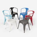 stock 20 Lix industrial chairs with armrests steel for kitchen and bar steel arm 
