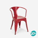 stock 20 Lix industrial chairs with armrests steel for kitchen and bar steel arm 