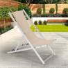 2 Adjustable Folding Aluminium Beach Deck Chairs Riccione Gold Offers