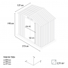 Garden shed box in sheet metal for tools Chalet NATURE 213x127x195cm Characteristics